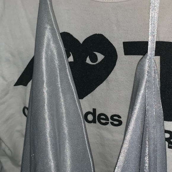 💕ON HOLD💕 Silver Ruffle Tank - Picture 6 of 8